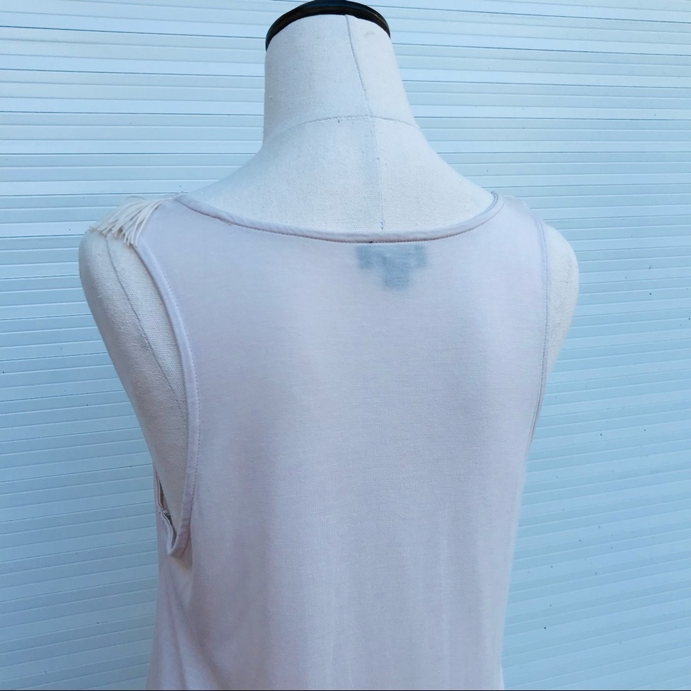 Witchery Cream Beige Fringe Top Size Small - Picture 6 of 8